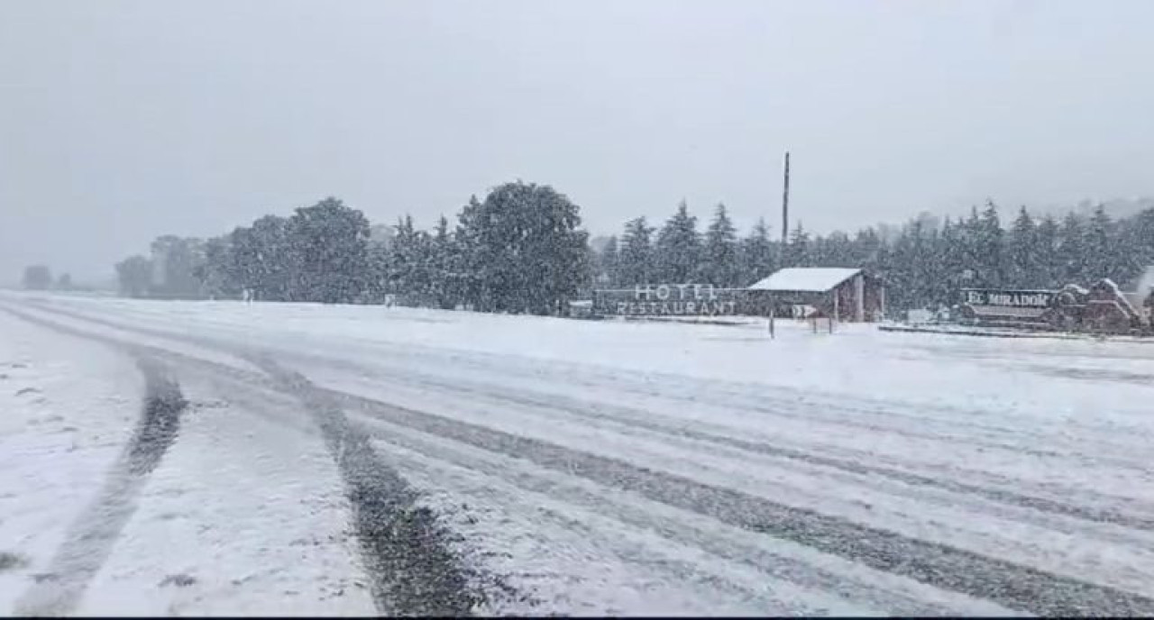 Nieve en Buenos Aires. Foto: X.