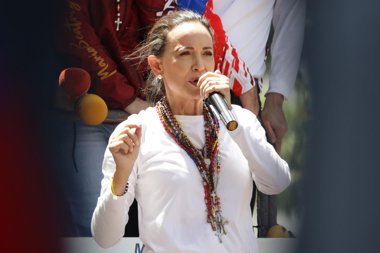 María Corina Machado, líder opositora de Venezuela. Foto: EFE.