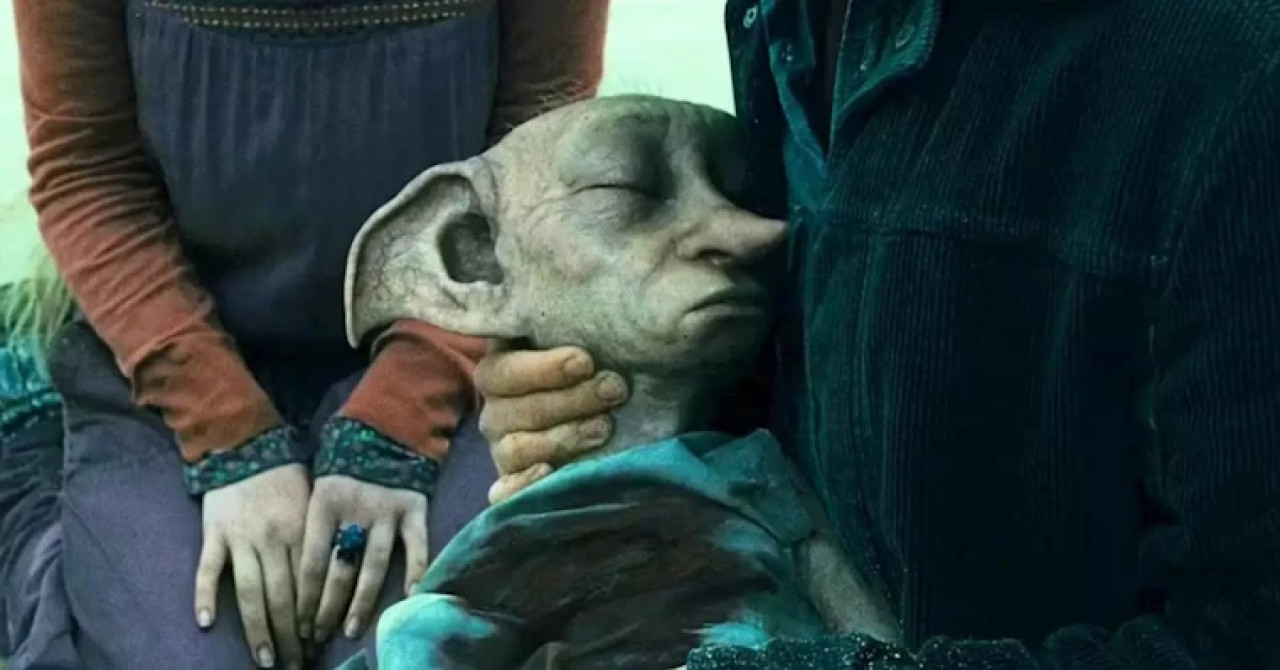 La muerte de Dobby, el elfo doméstico de Harry Potter. Fuente: X