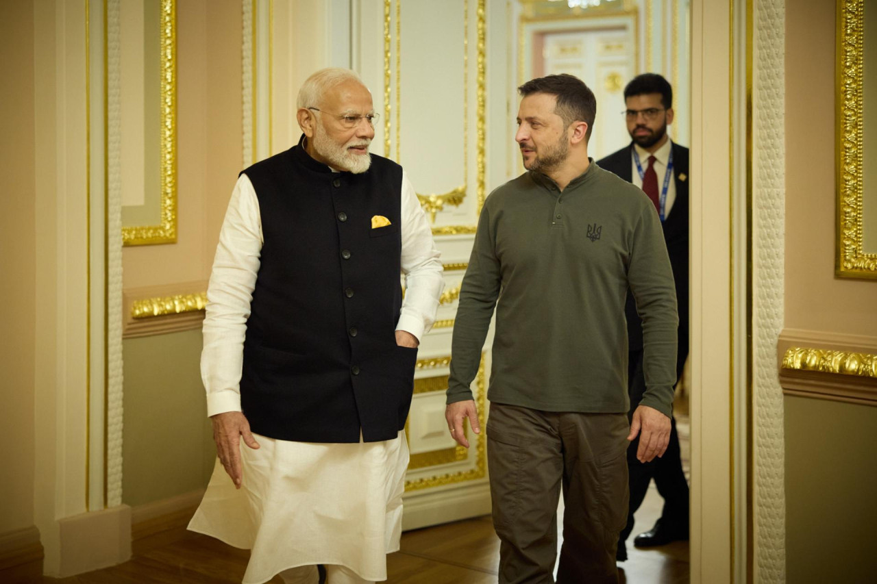 Narendra Modi y Volodimir Zelenski. Foto: EFE.