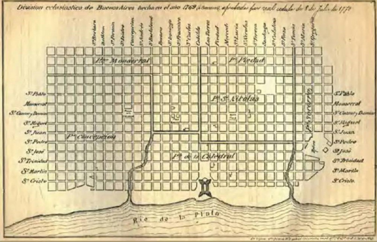 Plano de Buenos Aires en 1769