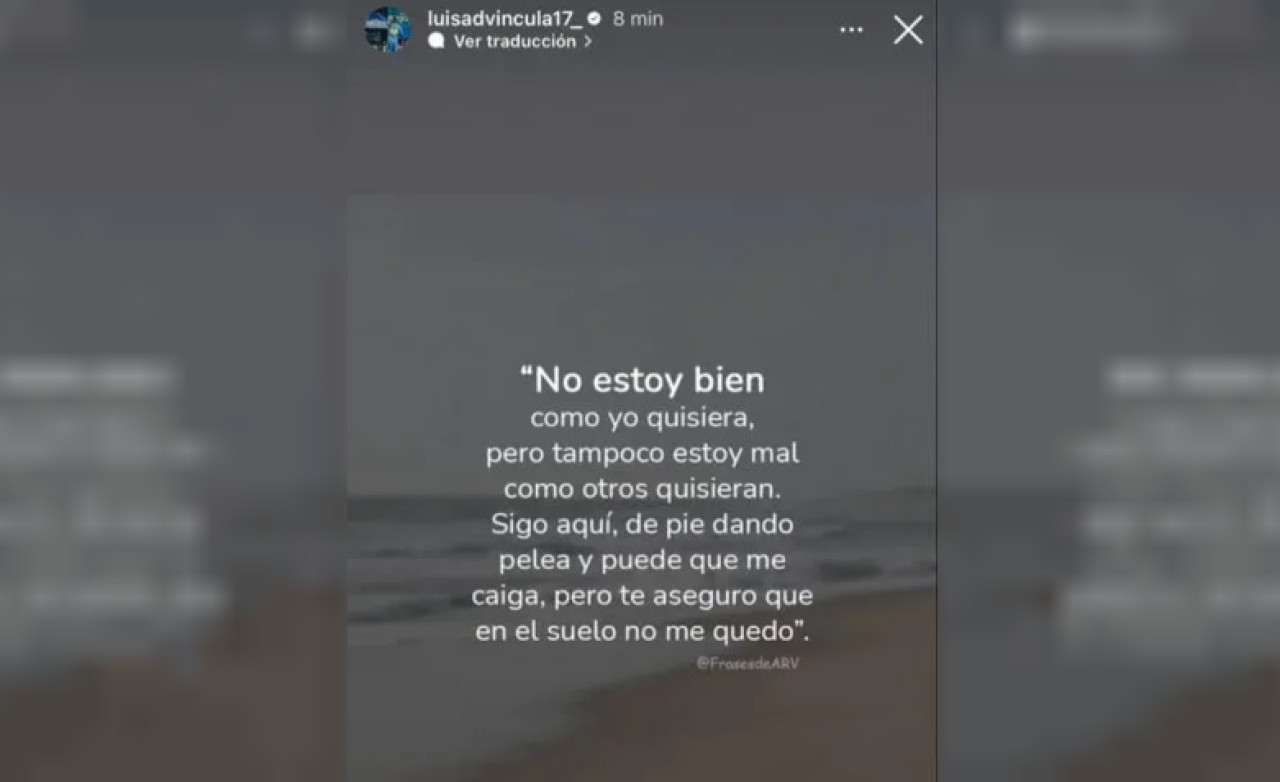 El mensaje de Advíncula en su cuenta de Instagram