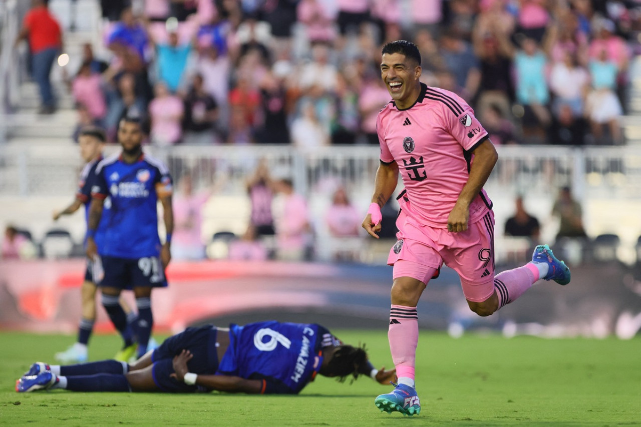 Luis Suárez convirtió un doblete ante Cincinnati. Foto: Reuters.