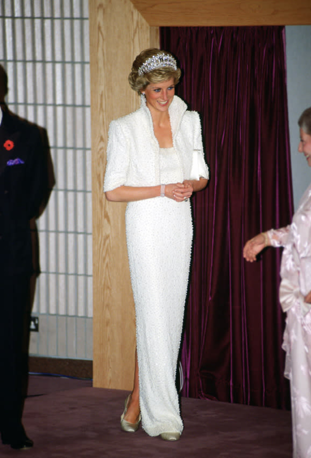 Lady Di en los British Fashion Awards de 1989. Foto X.