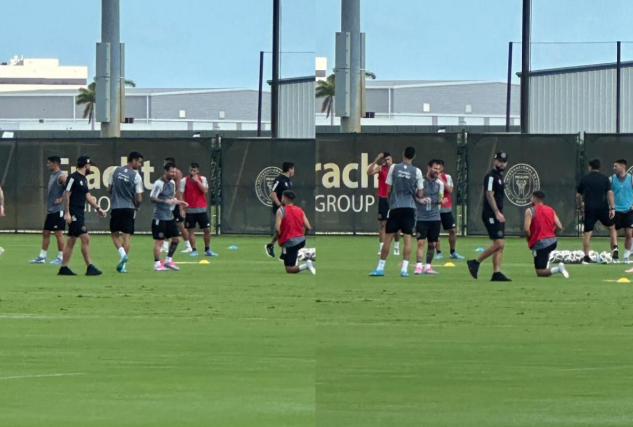 Lionel Messi volvió a los entrenamientos con el Inter Miami. Foto: Canal 26