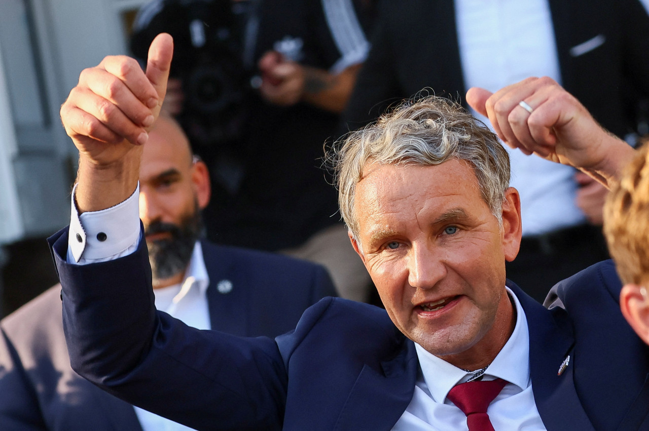 El principal candidato de extrema derecha, Bjoern Hoecke. Foto: Reuters.