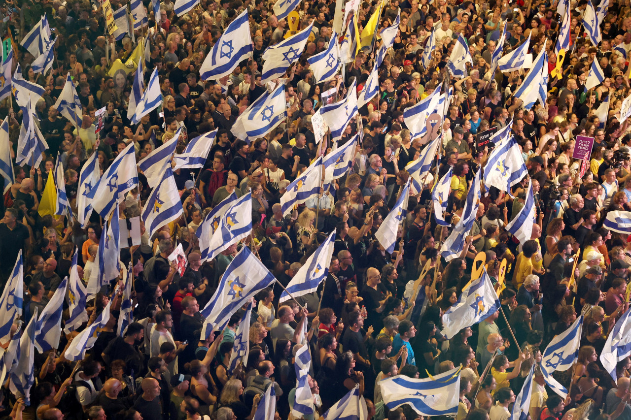 Protestas contra el Gobierno en Israel. Foto: Reuters.