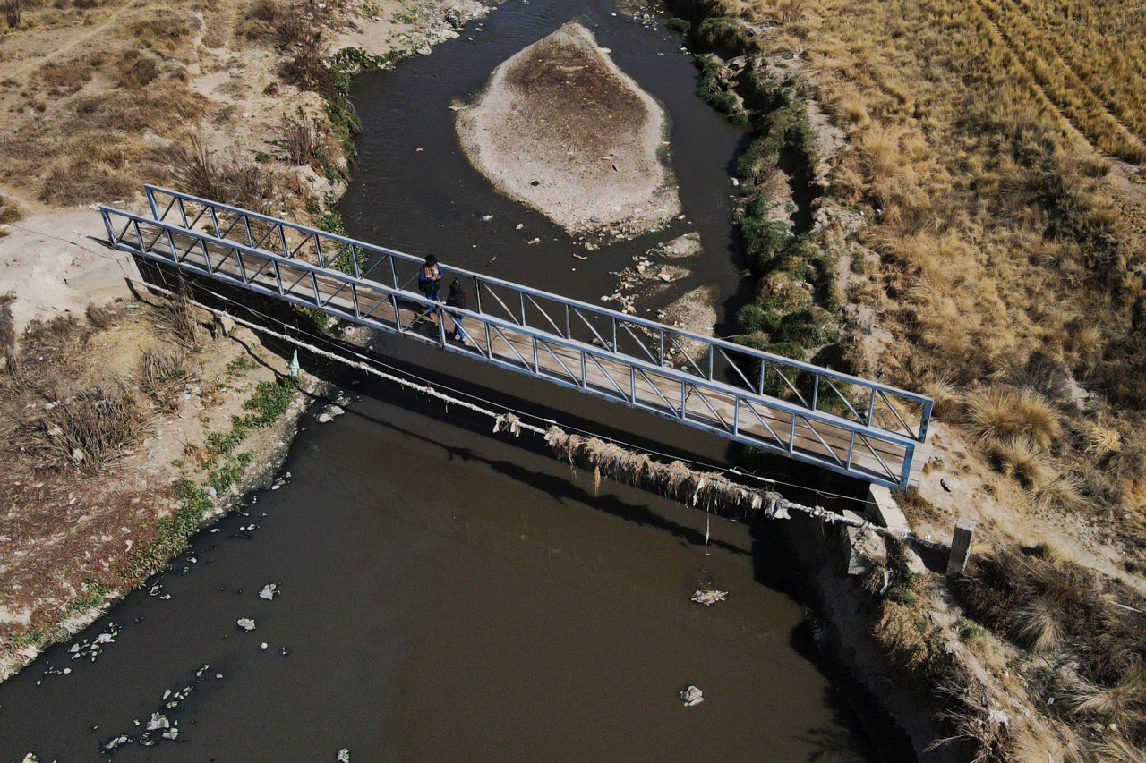 Puente antiplano de Viacha, Bolivia. Foto: EFE.