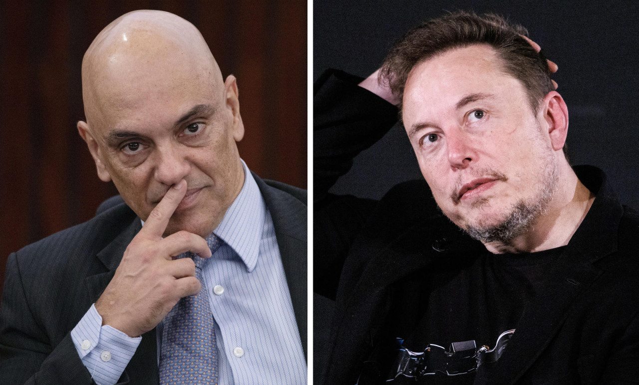 Alexandre de Moraes y Elon Musk. Foto: EFE.