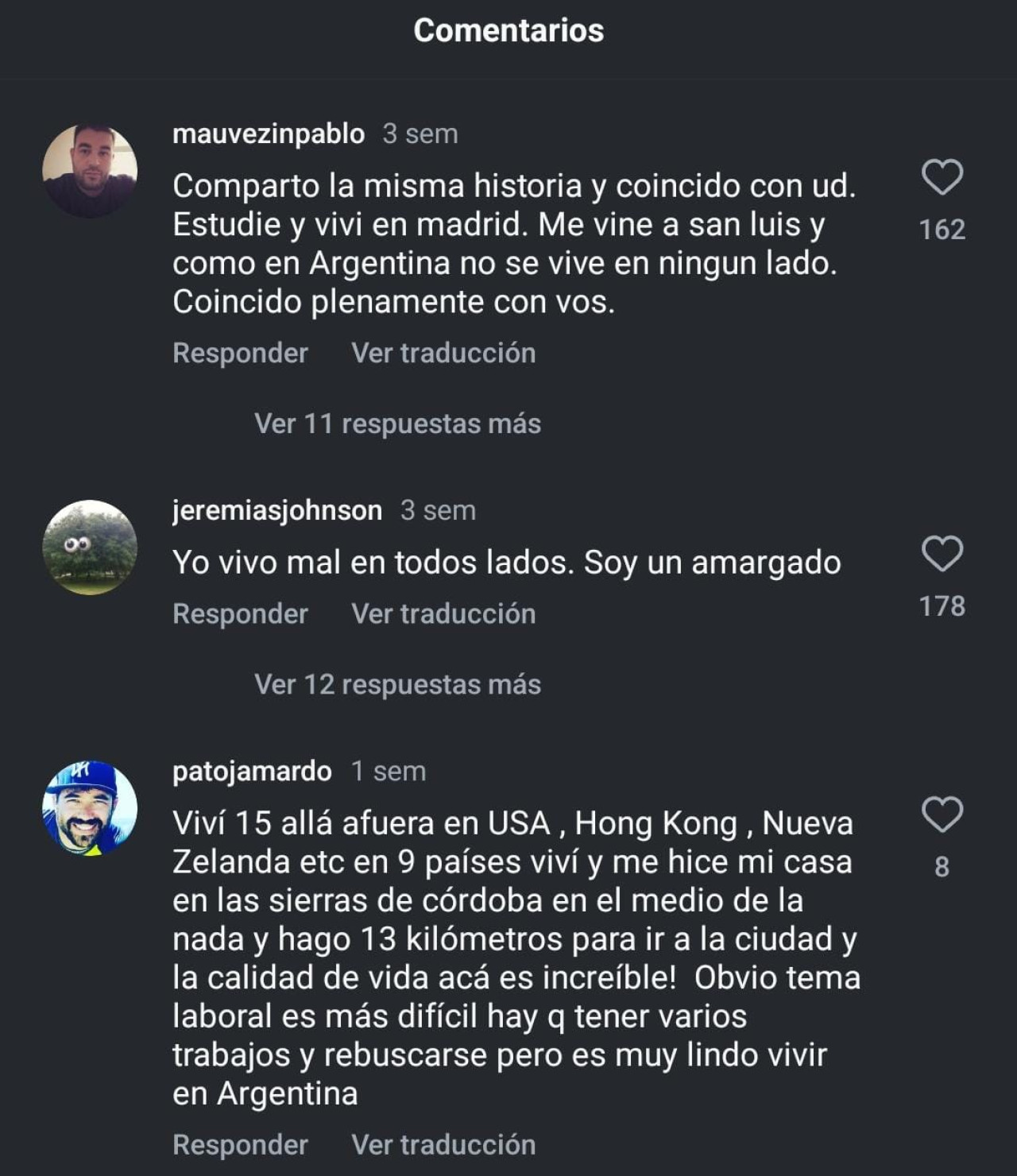 Comentarios de Instagram video viral. Foto: Captura de pantalla.