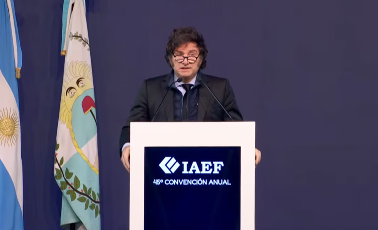 Milei  en la Cumbre del Instituto Argentino de Ejecutivos de Finanzas (IAEF)