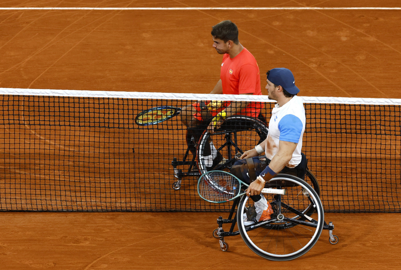 Festejo de Gustavo Fernández en los Juegos Paralímpicos París 2024. Foto: REUTERS.