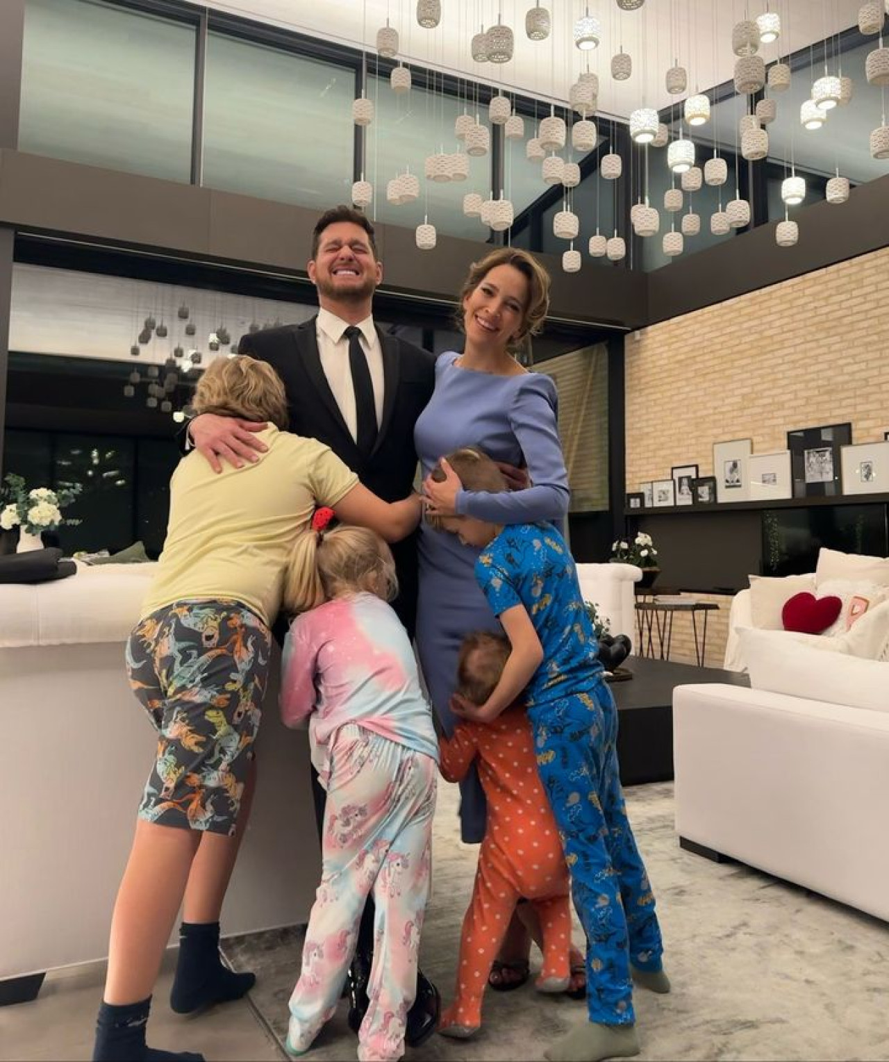 Michael Bublé y Luisana Lopilato junto a su familia. Foto: Instagram.