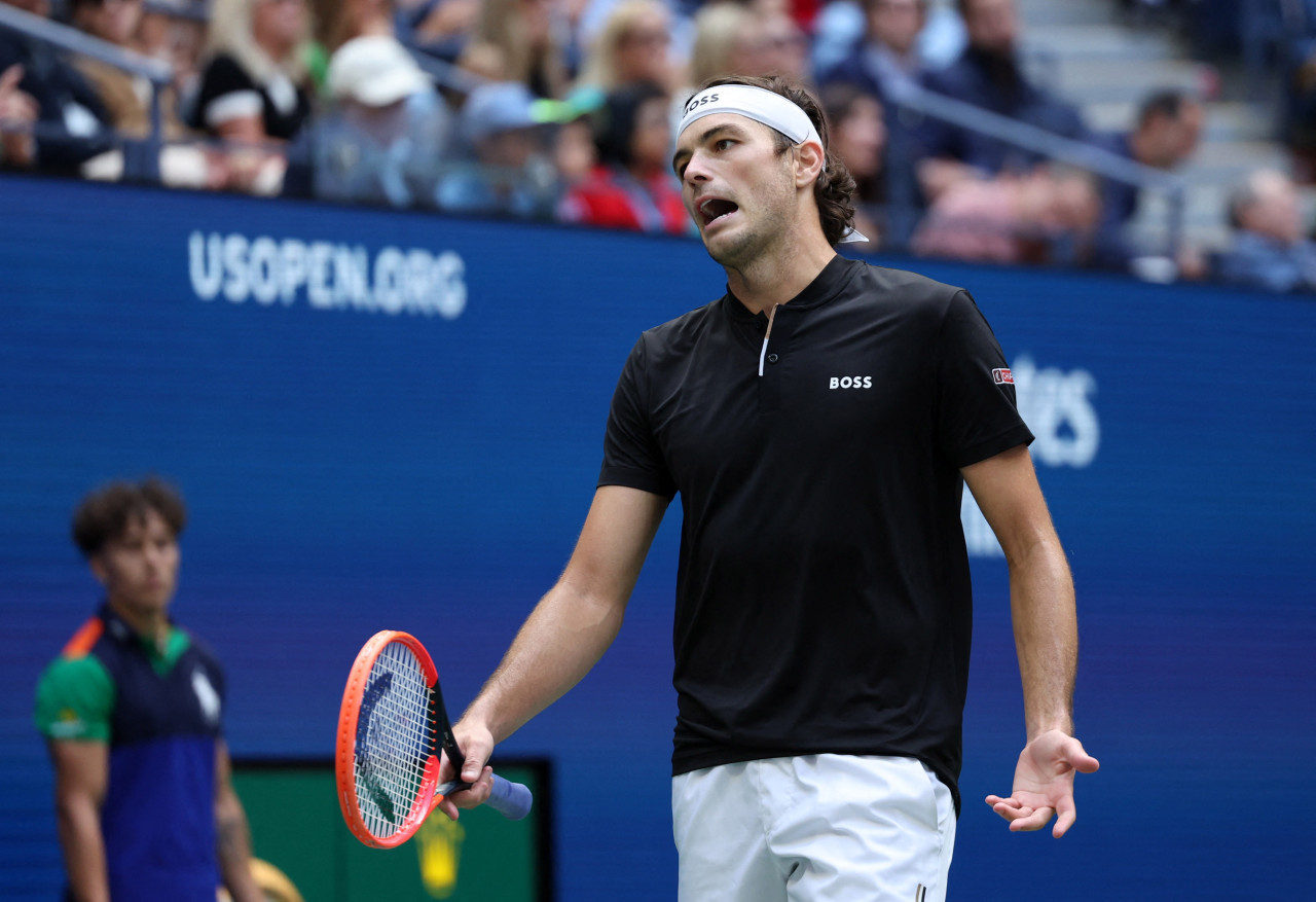 Taylor Fritz no pudo mostrar su mejor cara y perdió la final del US Open. Foto: Reuters.