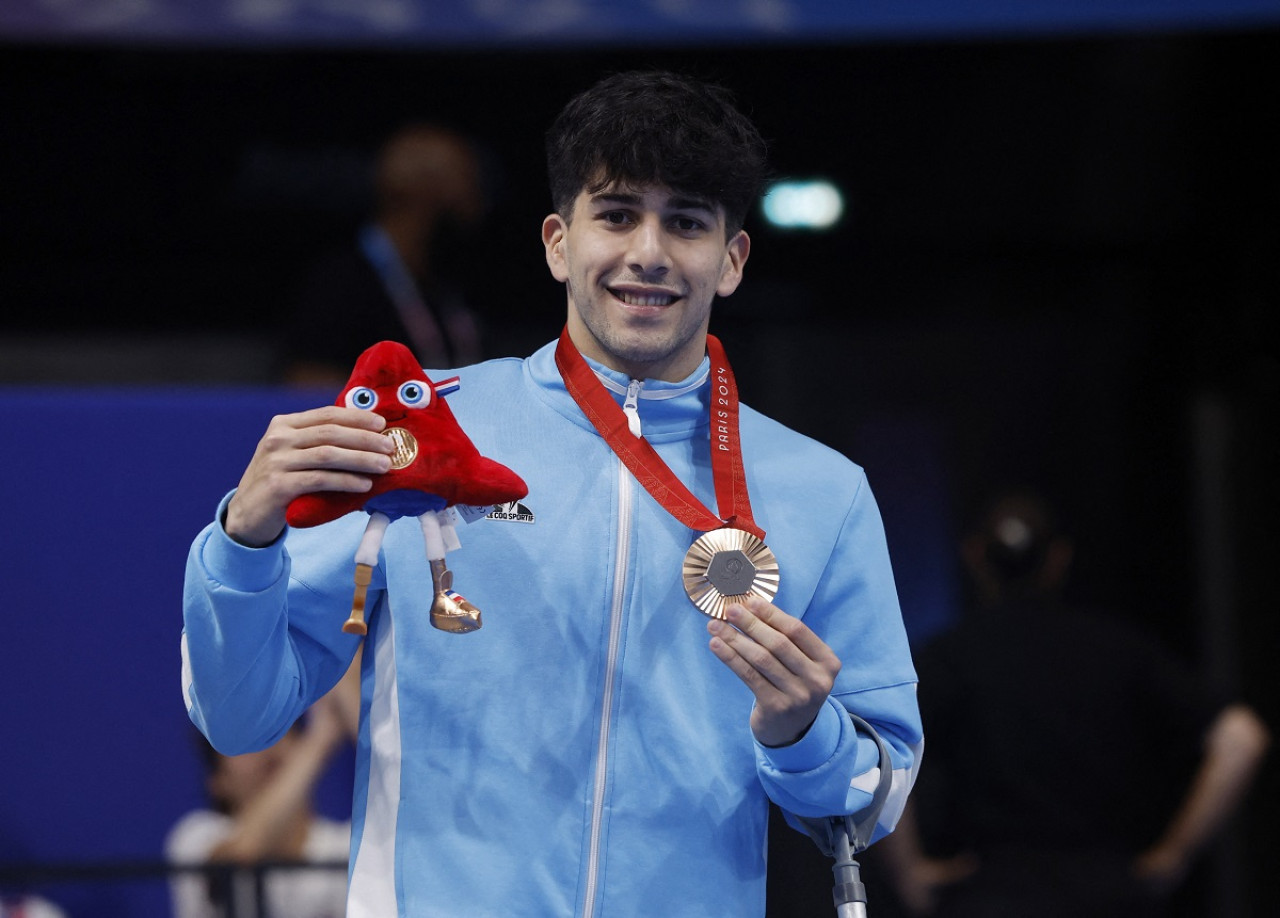 Iñaki Basiloff, ganador de la medalla de oro y bronce en París 2024. Foto: Reuters.