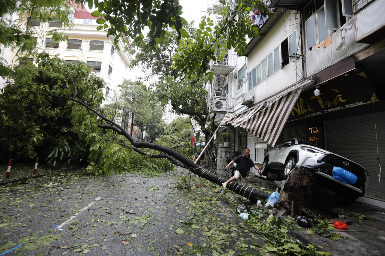 Tifón en Vietnam. Foto: EFE.