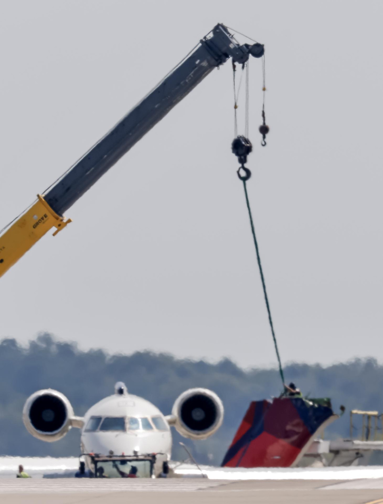 Choque entre dos aviones de la aerolínea Delta. Foto: EFE.