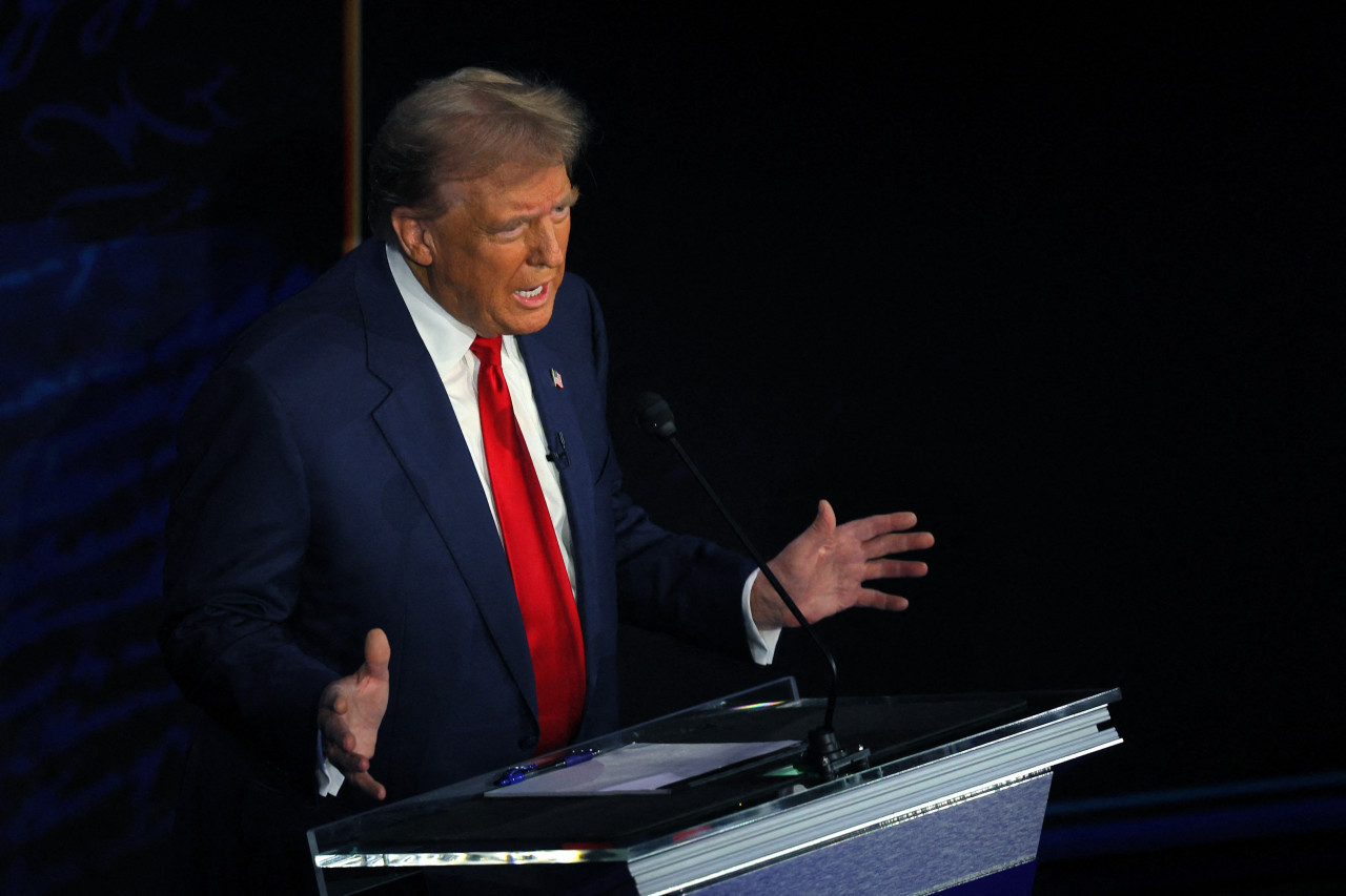 Debate presidencial en Estados Unidos. Donald Trump. Foto: Reuters.