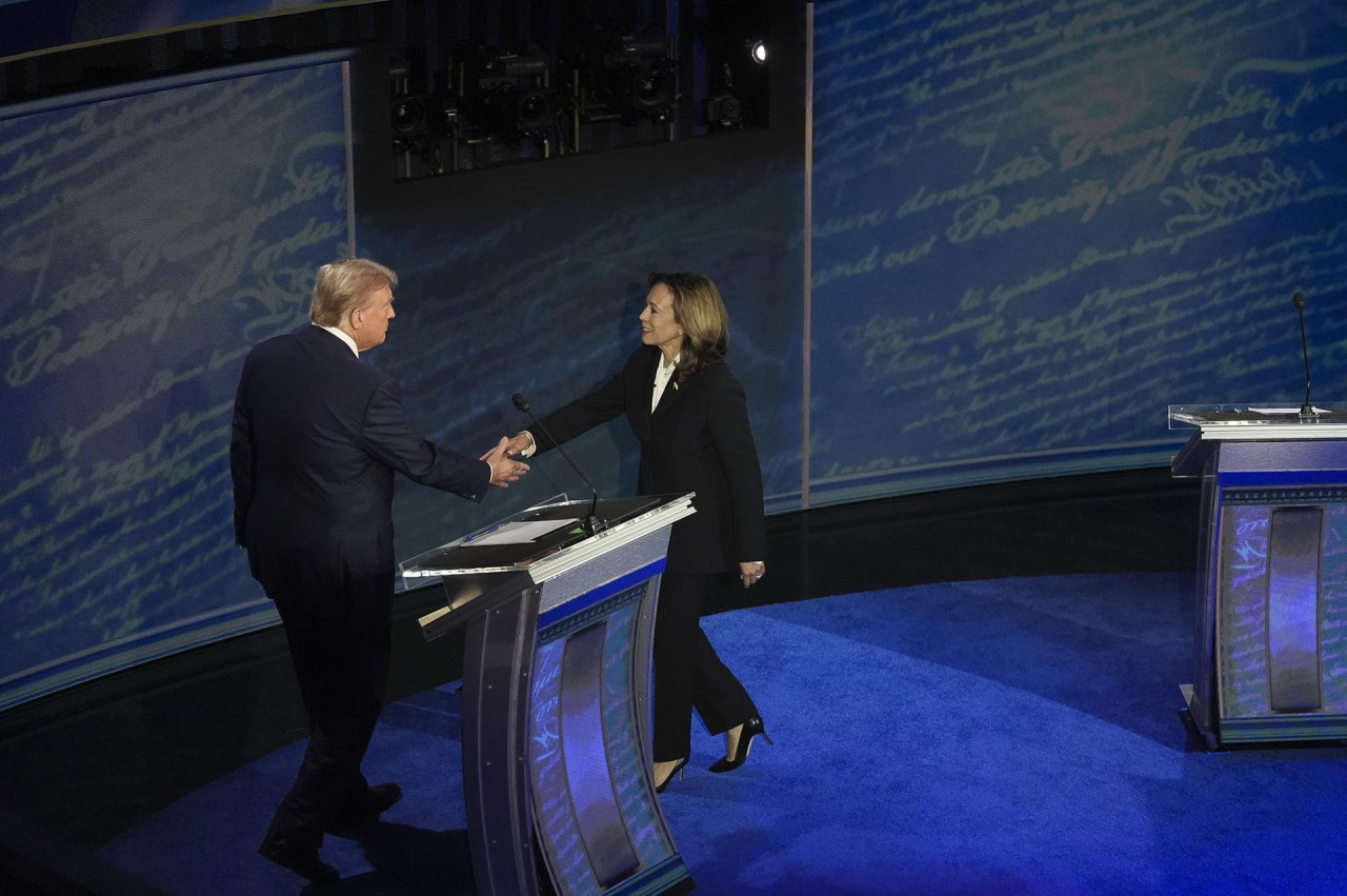 Debate presidencial Estados Unidos entre Donald Trump y Kamala Harris. Foto: EFE