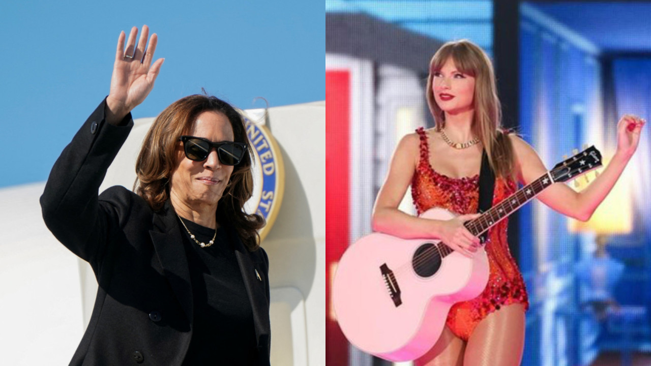 Kamala Harris y Taylor Swift. Foto: Reuters y EFE.