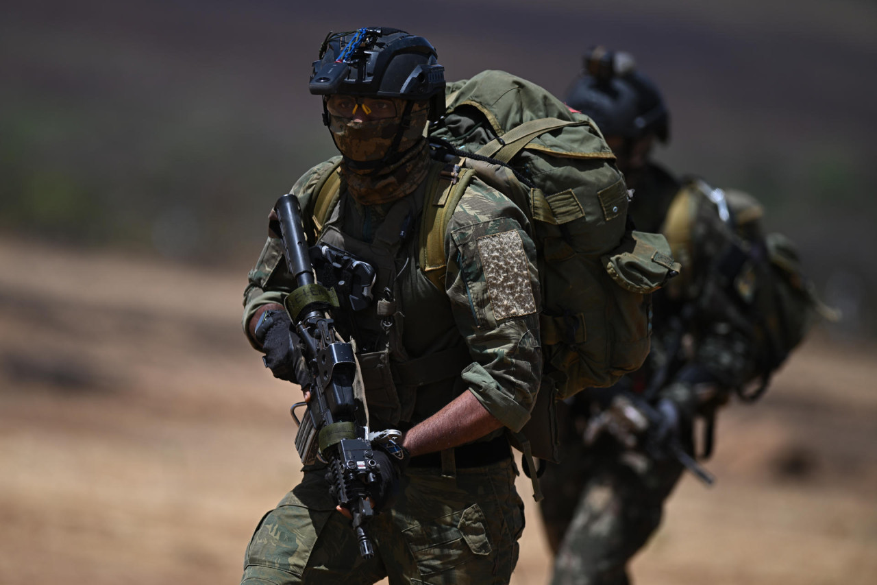 Ejercicio militar de Brasil en la Operación Formosa en Goiás. Foto: EFE.