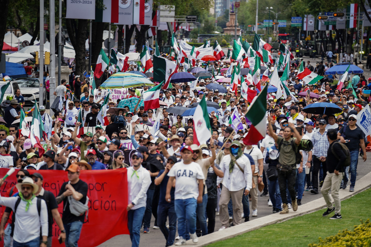 Masiva protesta en México. Foto: Reuters.