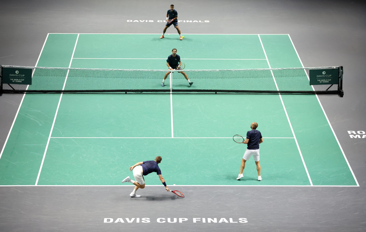 Copa Davis, Argentina vs. Gran Bretaña en el dobles. Foto: REUTERS.