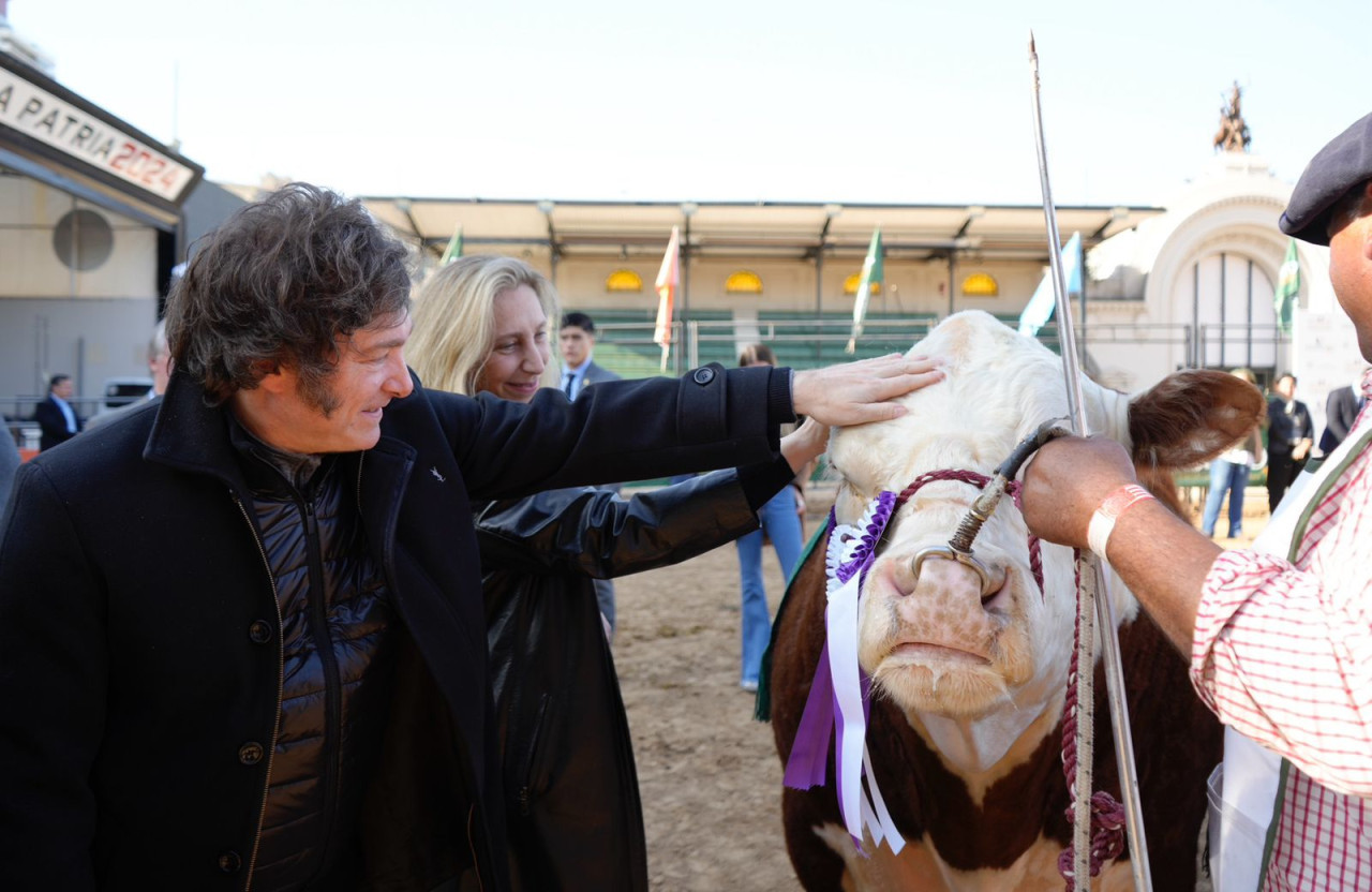 Javier Milei en La Rural. Foto: Presidencia