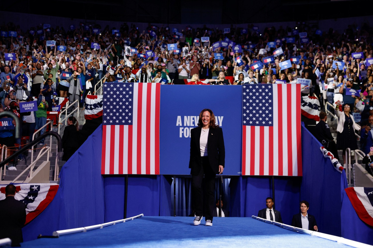 Kamala Harris, candidata a presidenta de Estados Unidos. Foto: Reuters