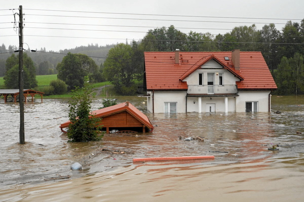 Históricas inundaciones en Viena, Austria. Foto: Reuters.