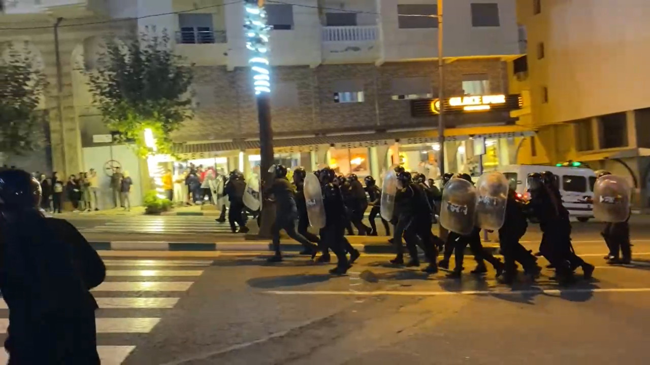 Disturbios y detenciones en Castillejos y el lado marroquí de la frontera con Ceuta. Foto: captura