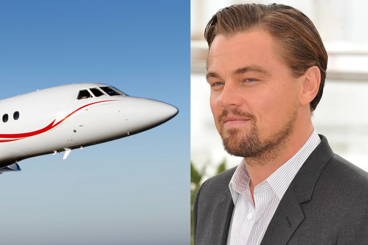 El lujoso avión privado de Leonardo DiCaprio. Foto: Gentileza Expansión.