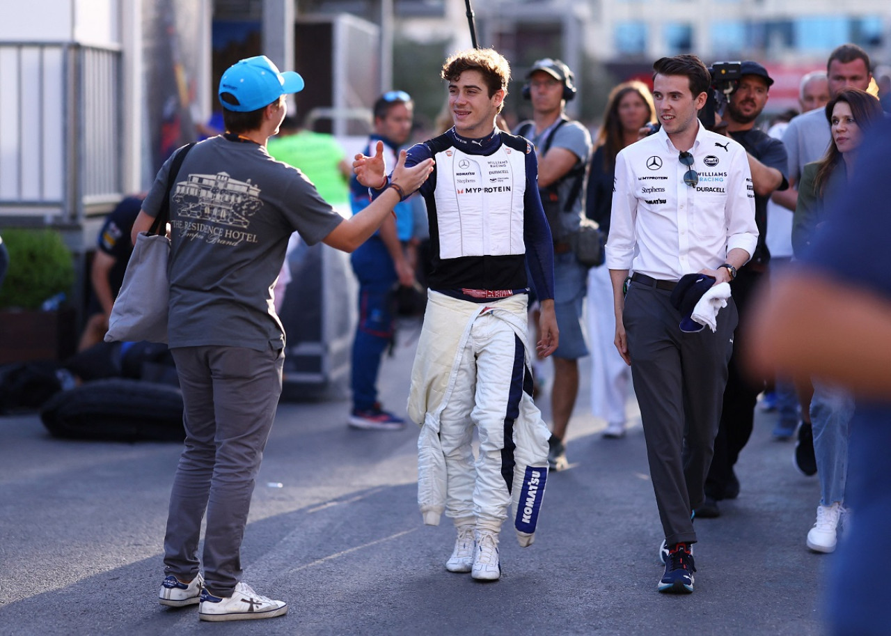 Franco Colapinto sorprendió en sus primeras carreras de Fórmula 1. Foto: Reuters.