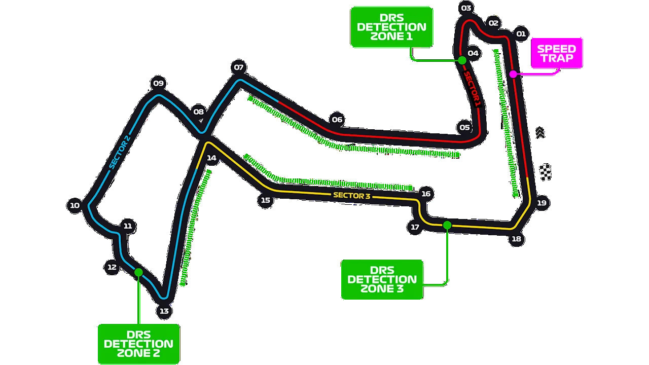 El circuito del Gran Premio de Singapur. Foto: NA.