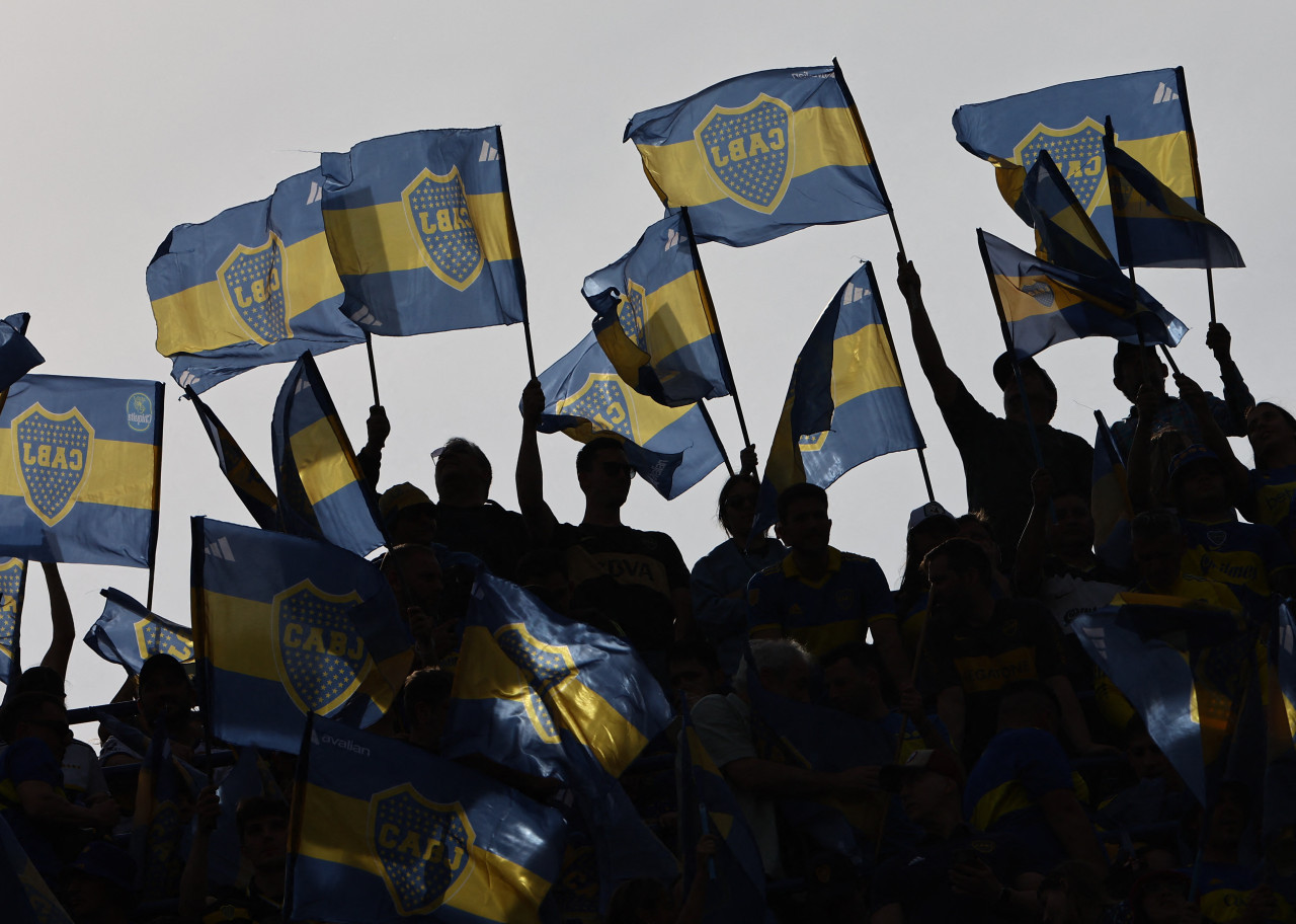 El color de los hinchas de Boca en el Superclásico. Foto: Reuters