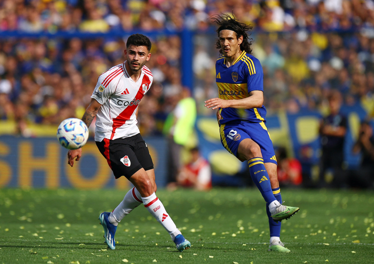 Edinson Cavani, Boca vs River. Foto: Reuters