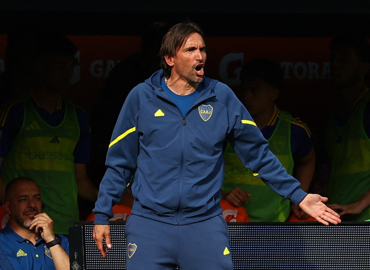 Diego Martínez, entrenador de Boca Juniors. Foto: Reuters