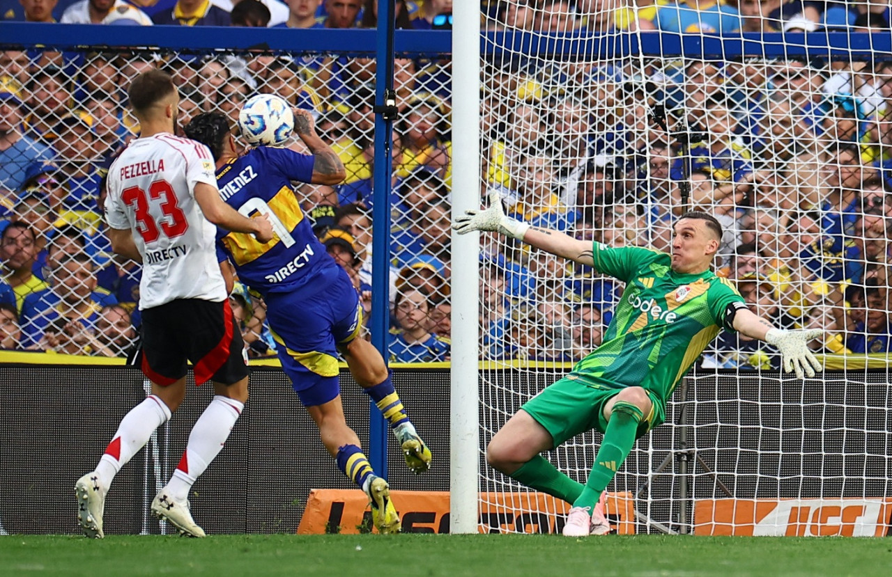 El agónico no-gol de Milton Giménez; Boca vs River. Foto: Reuters