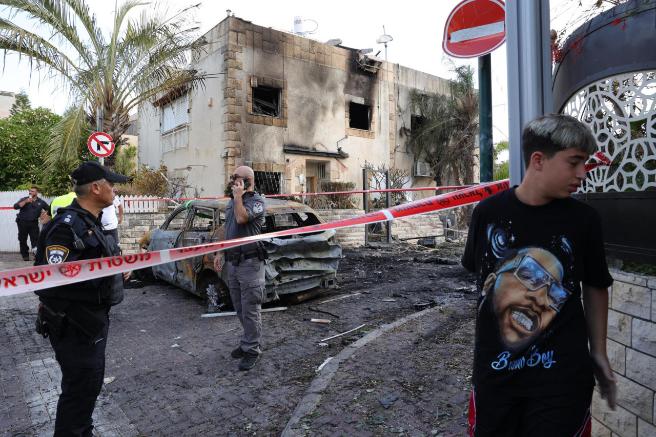 Cohetes disparados desde el Líbano impactaron en Kiryat Bialik, en el norte de Israel. EFE