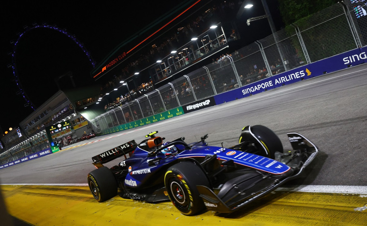 Franco Colapinto en el Gran Premio de Singapur de la Fórmula 1. Foto: Reuters.