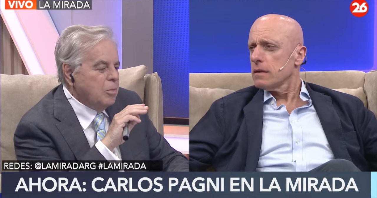 Carlos Pagni en La Mirada, de Roberto y Javier García. Foto: Canal 26