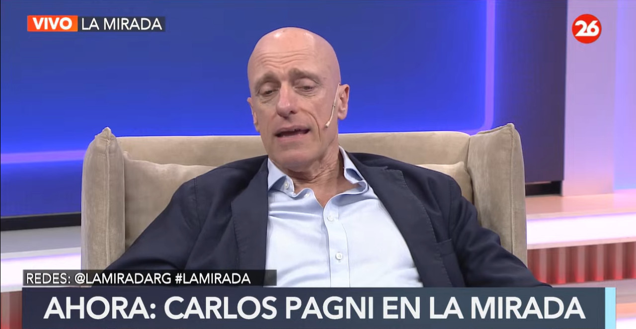 Carlos Pagni en La Mirada, de Roberto y Javier García. Foto: Canal 26