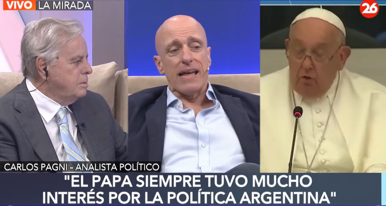 Carlos Pagni en La Mirada, de Roberto y Javier García. Foto: Canal 26