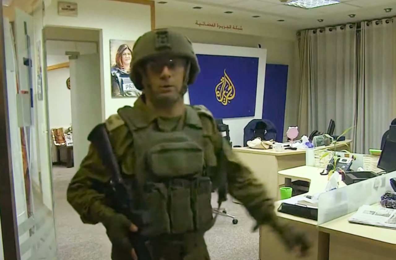 El Ejército de Israel cerró la oficina de Al Jazeera en Cisjordania. Foto: X/ @UGDiplomat.