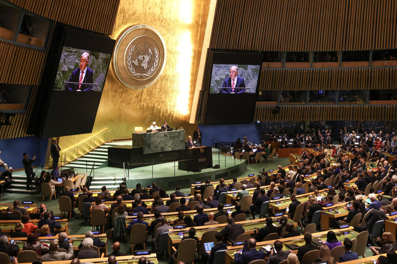 António Guterres en la Asamblea General de Naciones Unidas. Foto: EFE.