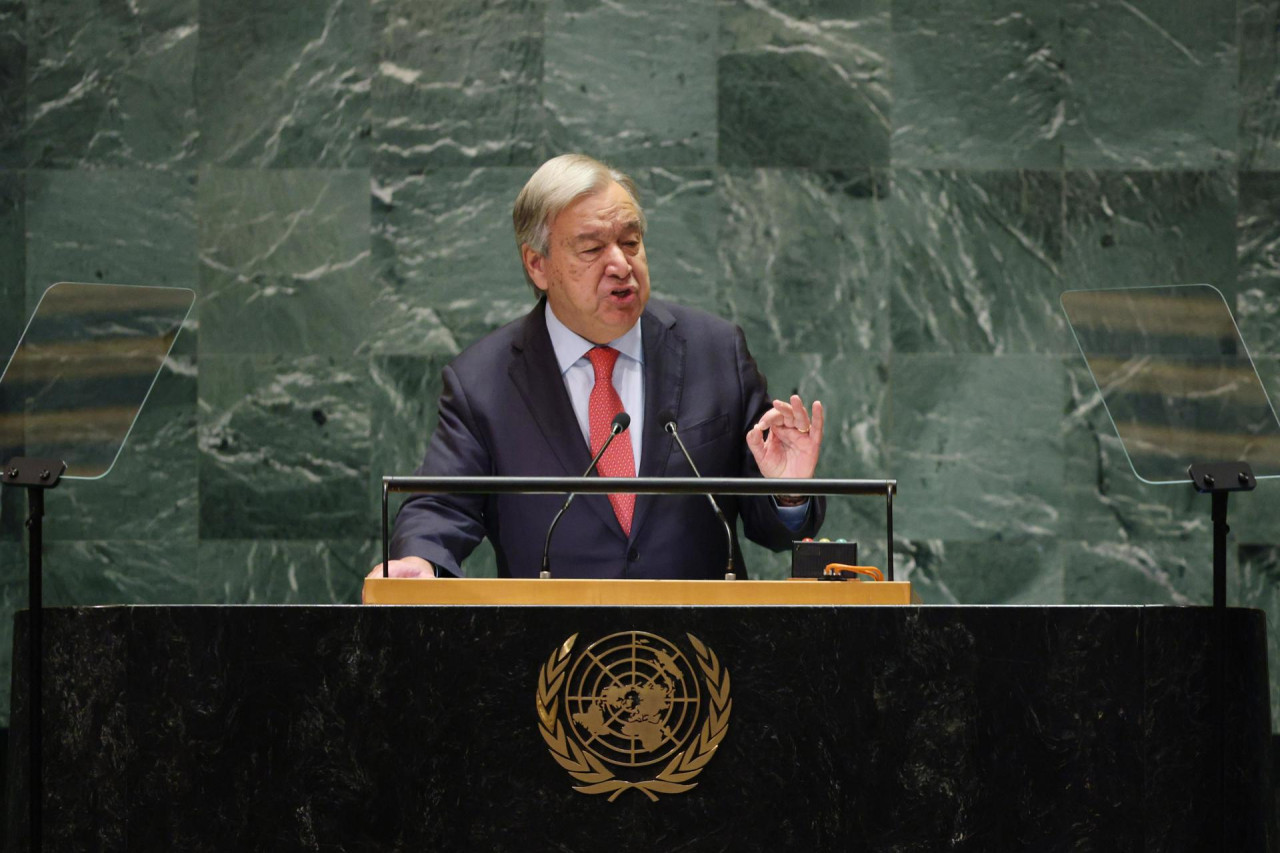 António Guterres en la Asamblea General de Naciones Unidas. Foto: EFE.