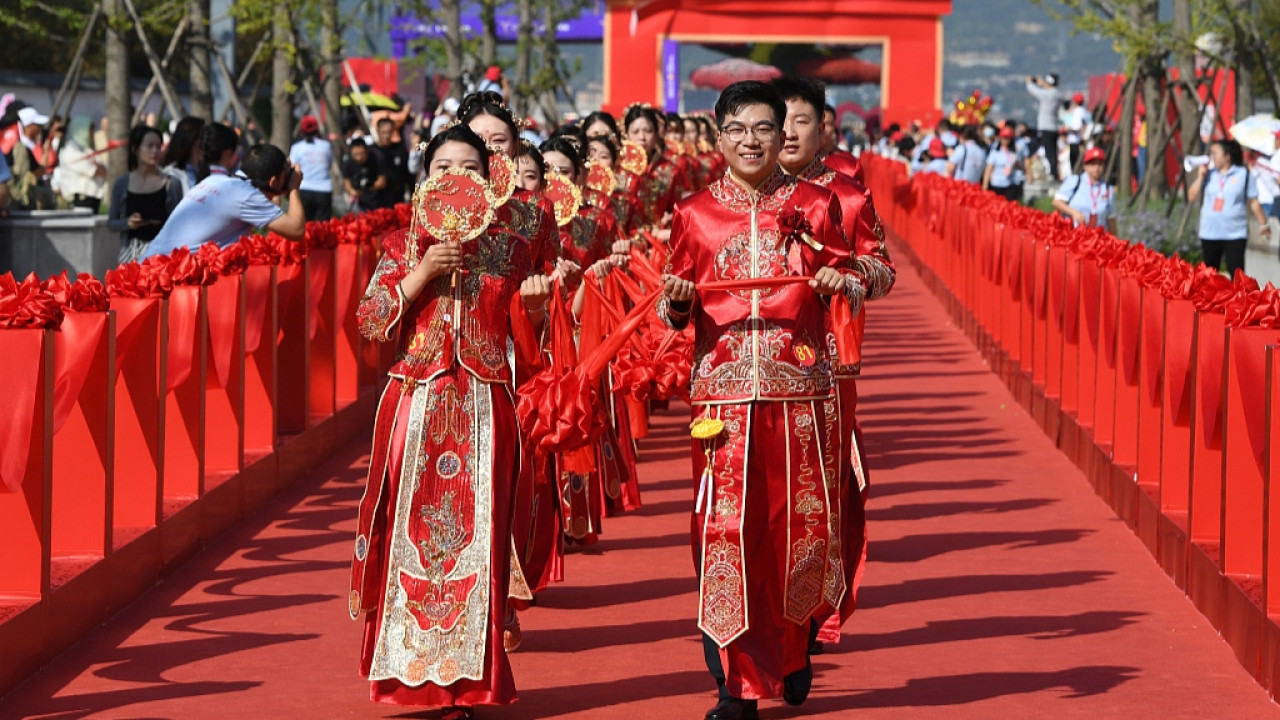 Boda masiva en China. Fuente: EFE