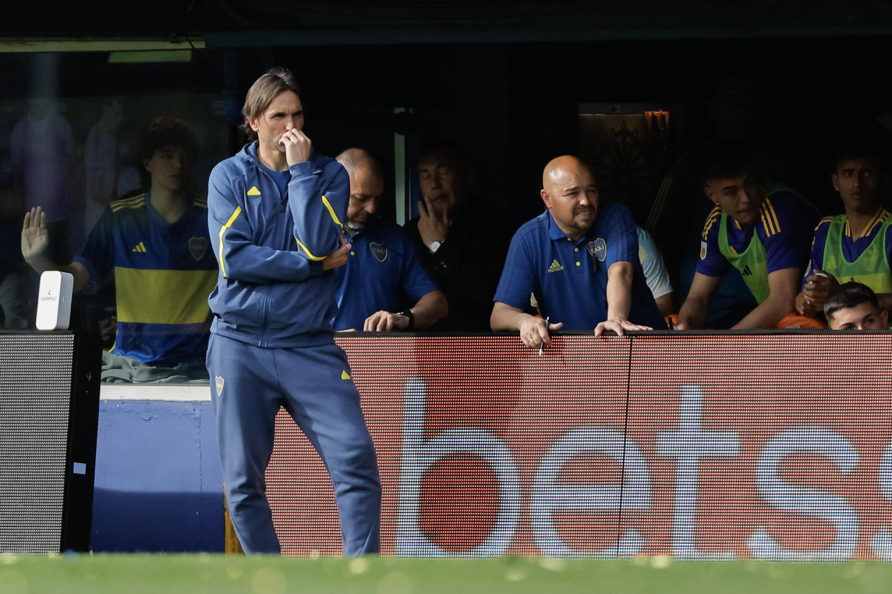 Diego Martínez, entrenador de Boca. Foto: EFE.