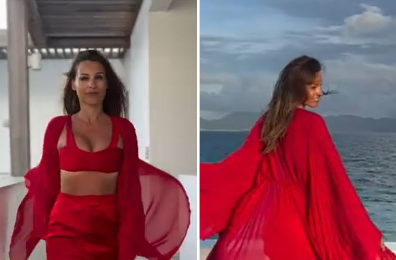 Pampita en el video motivacional que compartió en Instagram. Foto: captura de video.