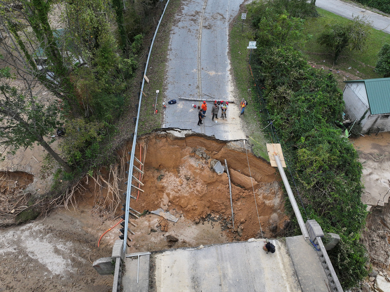 Destrozos por el huracán Helene. Foto: Reuters.